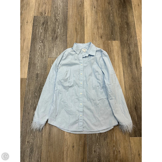Blouse Long Sleeve By J. Crew In Blue, Size: S