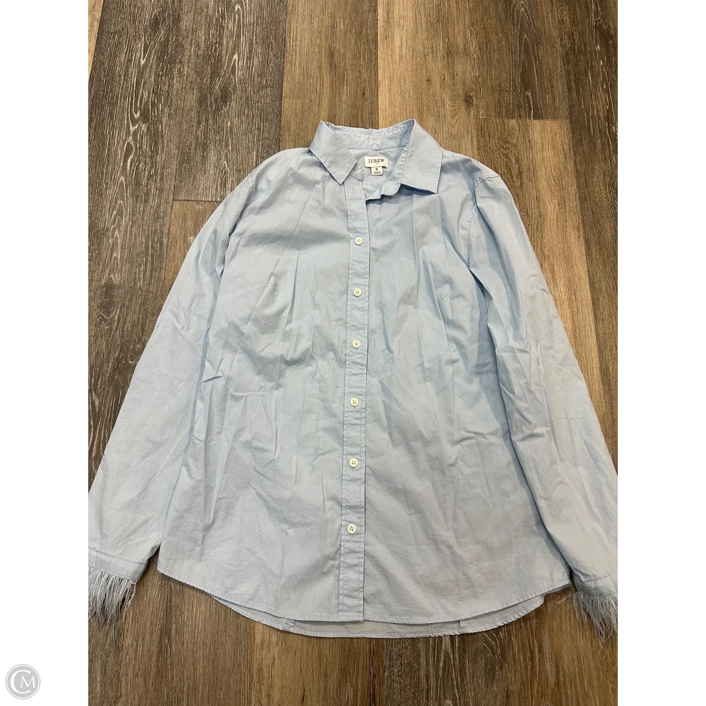 Blouse Long Sleeve By J. Crew In Blue, Size: S