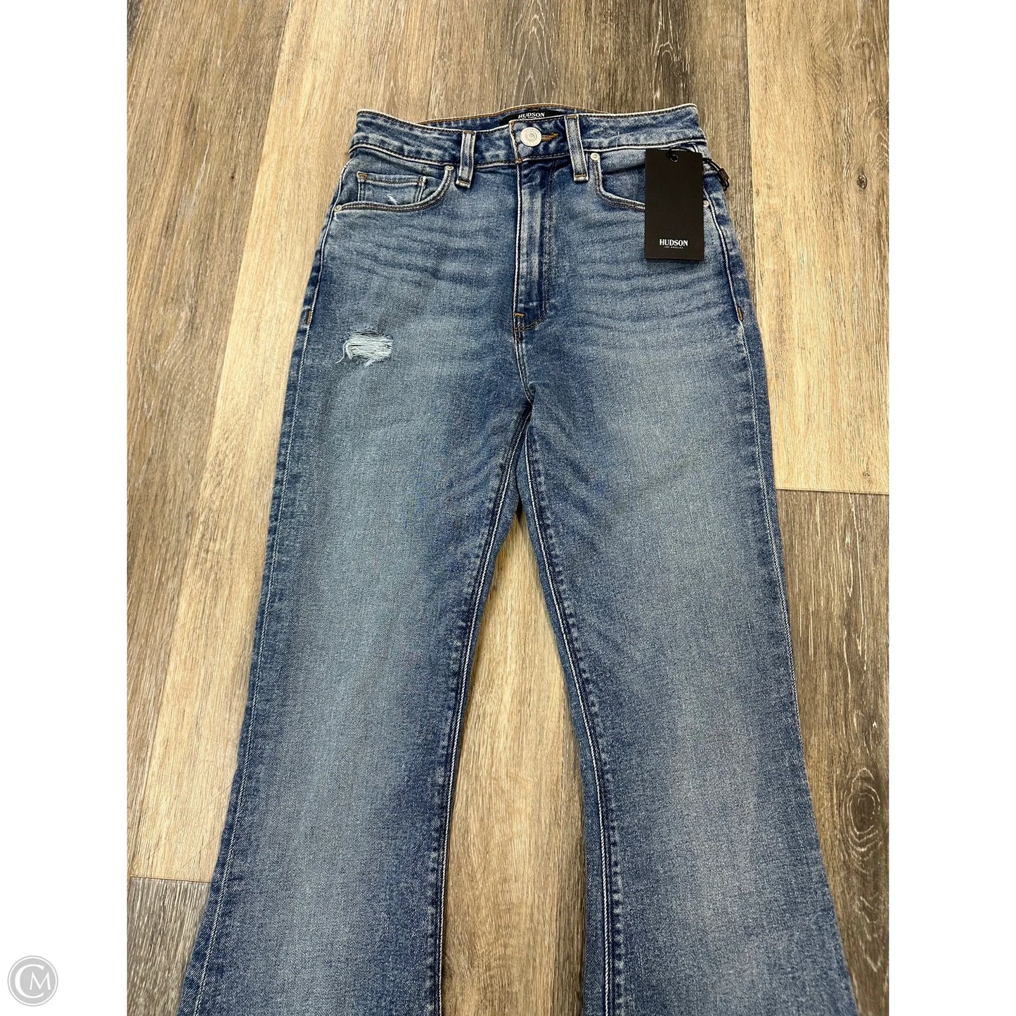 Jeans Boot Cut By Hudson In Blue Denim, Size: 0