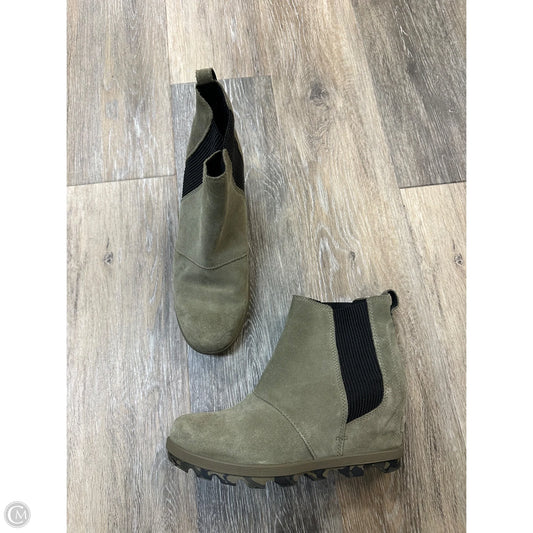 Shoes Heels Wedge By Sorel In Green, Size: 8