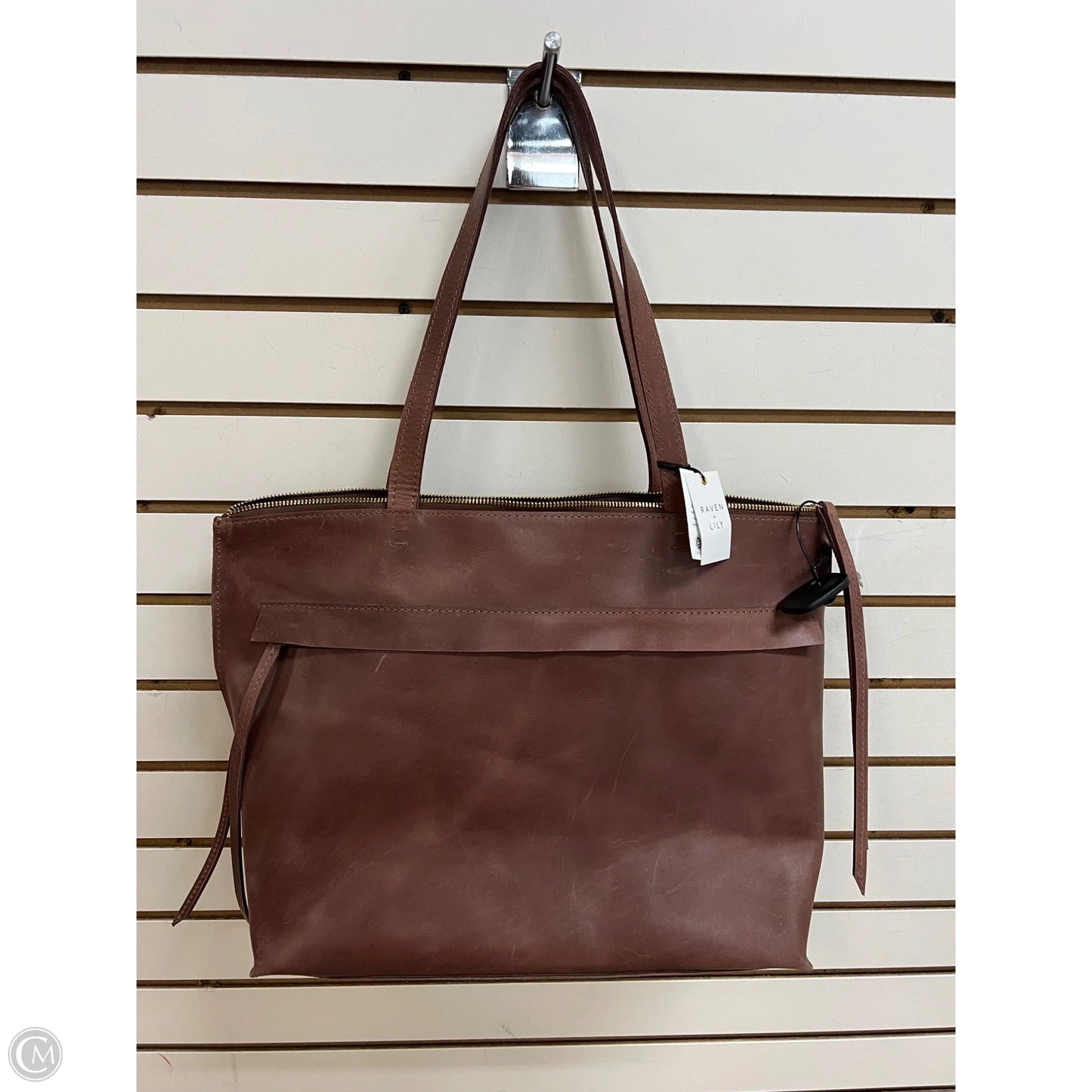 Handbag Weekender Leather By Raven + Lily, Size: Large