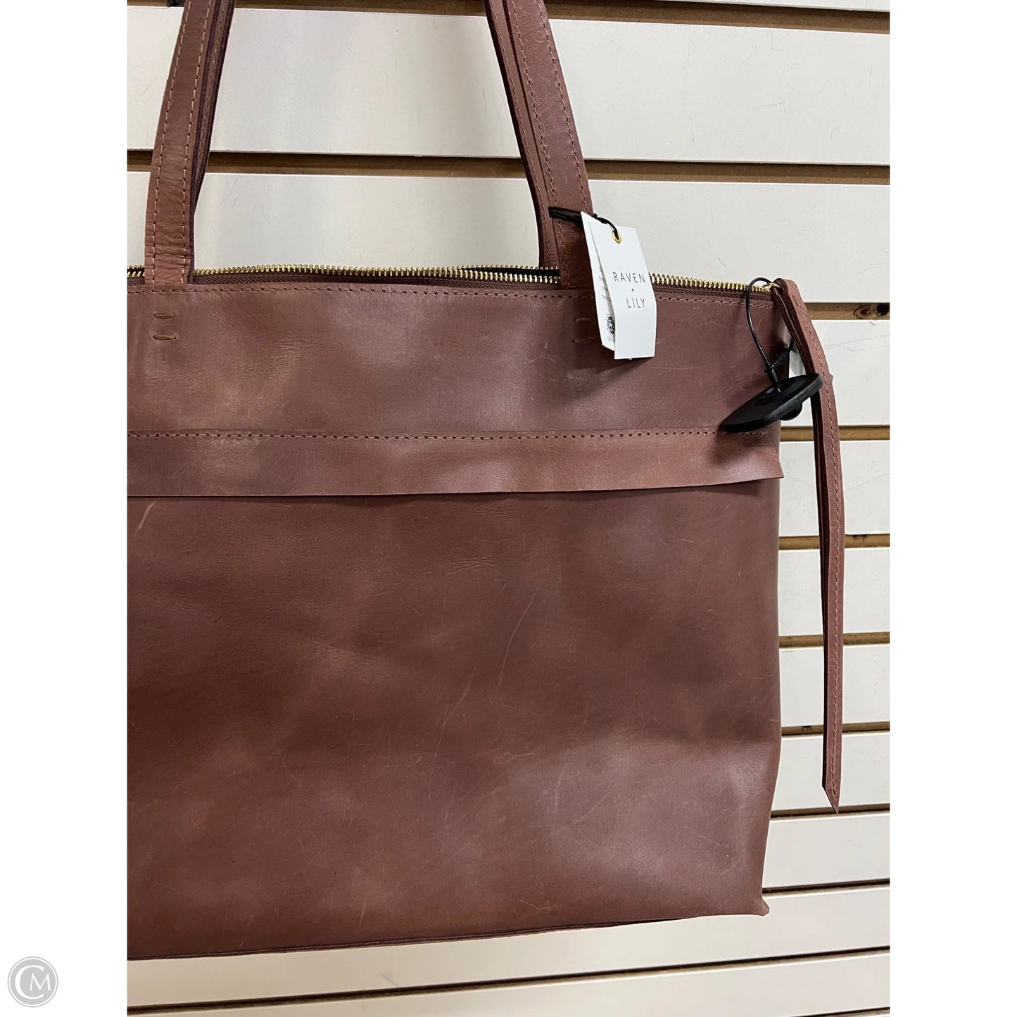 Handbag Weekender Leather By Raven + Lily, Size: Large