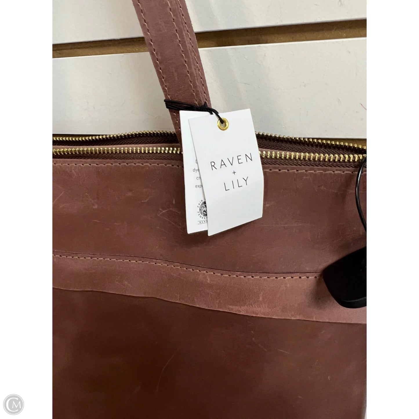 Handbag Weekender Leather By Raven + Lily, Size: Large