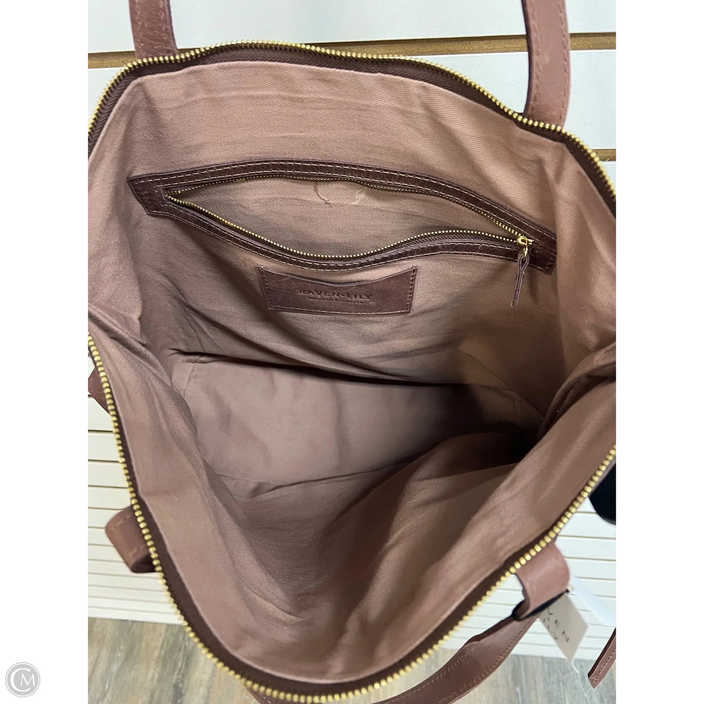 Handbag Weekender Leather By Raven + Lily, Size: Large