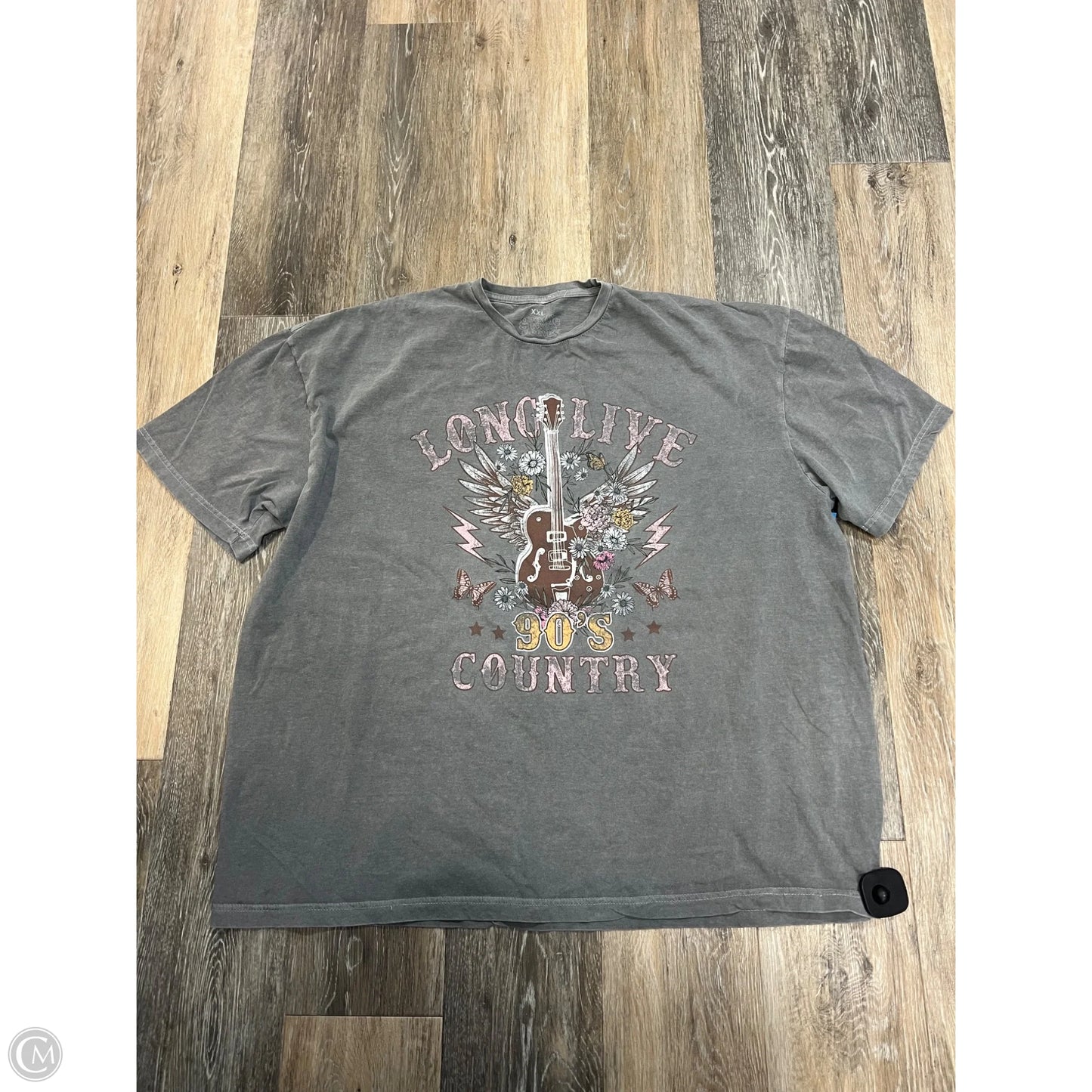 Top Short Sleeve By Goodie Two Sleeve In Grey, Size: Xxl