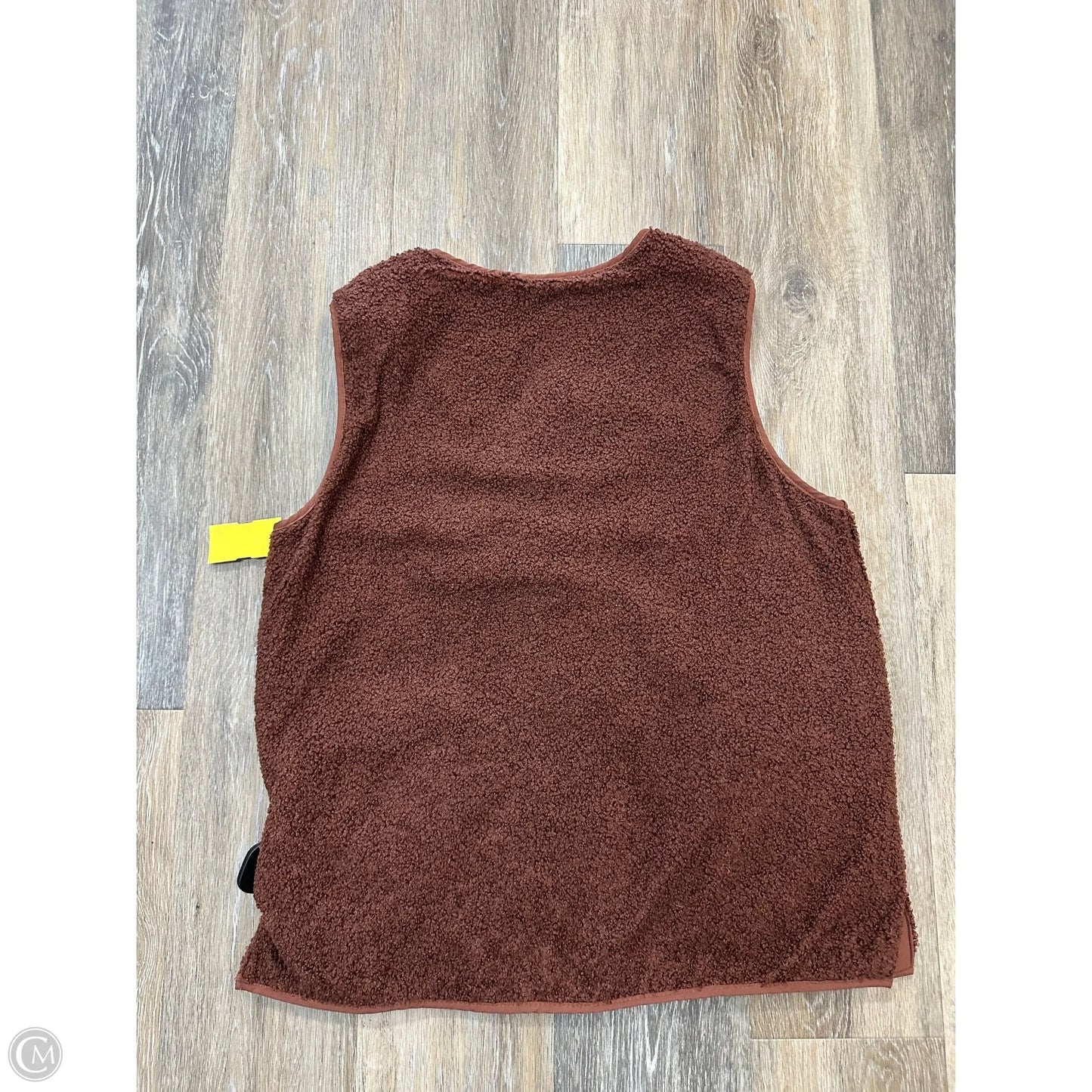 Vest Faux Fur & Sherpa By Hem & Thread In Brown, Size: M