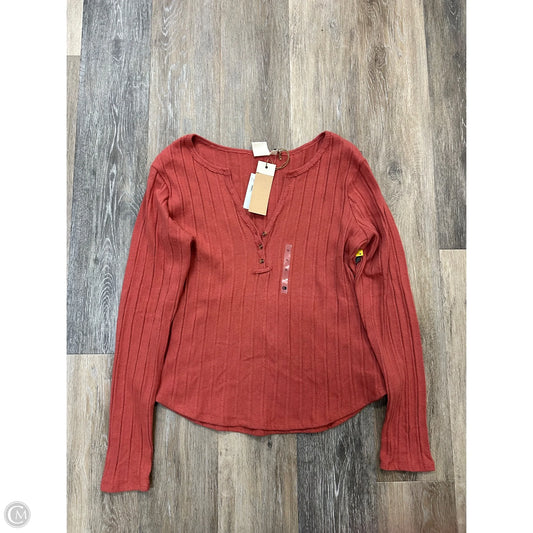 Top Long Sleeve By White Crow In Orange, Size: Xl