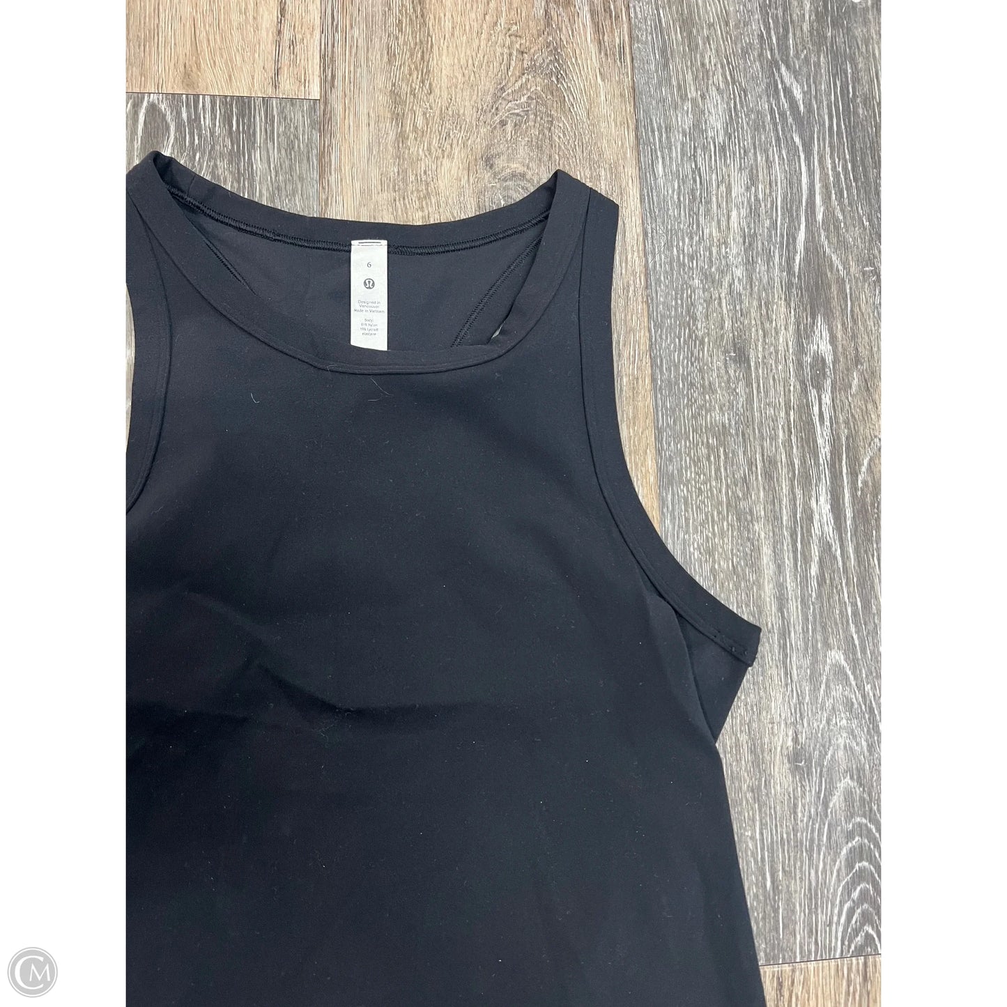 Athletic Tank Top By Lululemon In Black, Size: 6