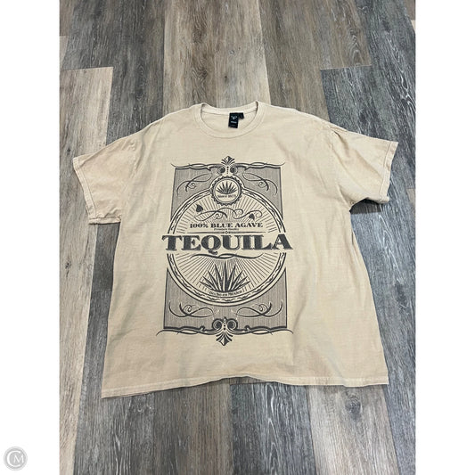 Top Short Sleeve By Windsor In Tan, Size: S/M