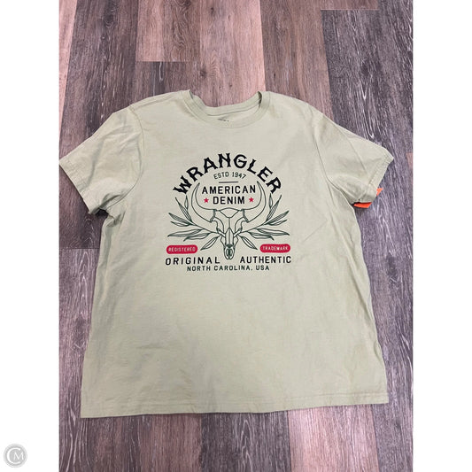 Top Short Sleeve By Wrangler In Green, Size: Xl