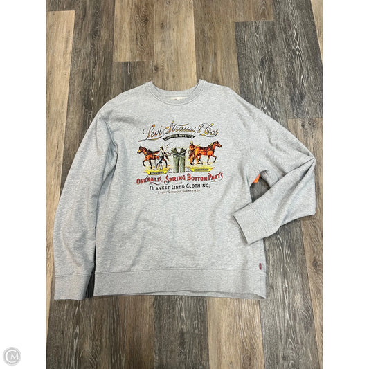 Sweatshirt Crewneck By Levis In Grey, Size: M