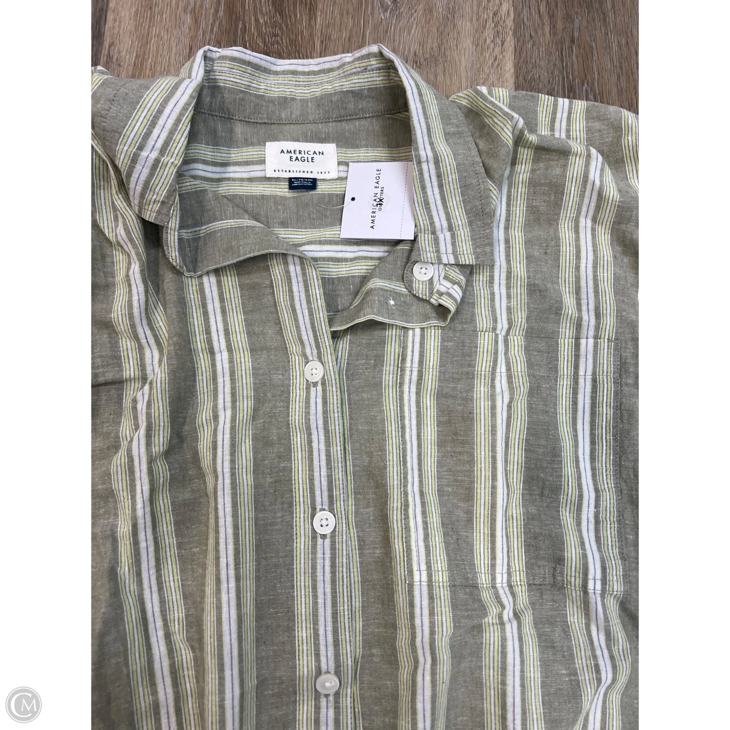 Blouse Long Sleeve By American Eagle In Striped Pattern, Size: Xl