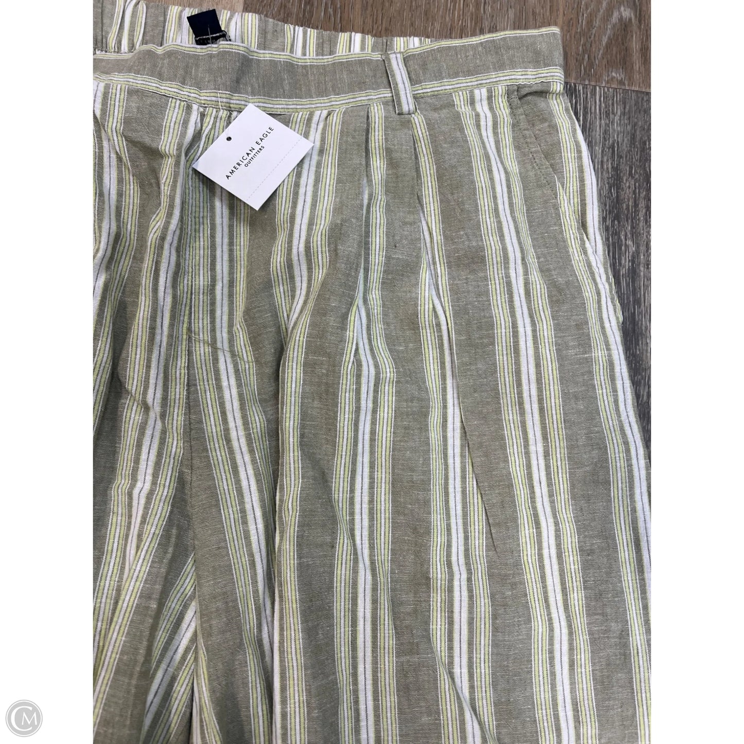Pants Linen By American Eagle In Striped Pattern, Size: Xl