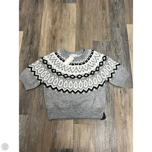 Sweater Short Sleeve By Design History In Grey, Size: Xs