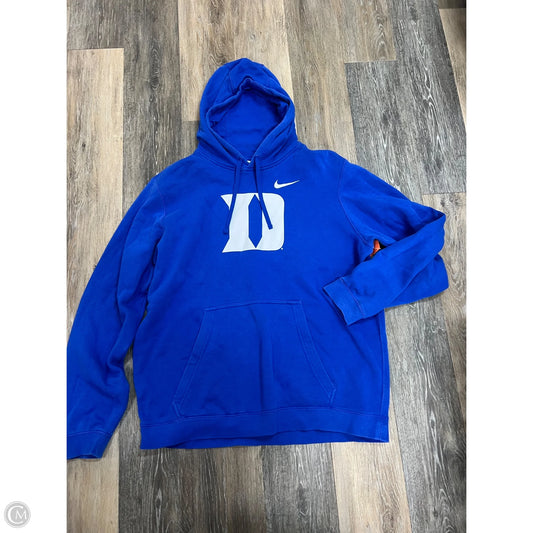 Athletic Sweatshirt Hoodie By Nike Apparel In Blue, Size: Xl