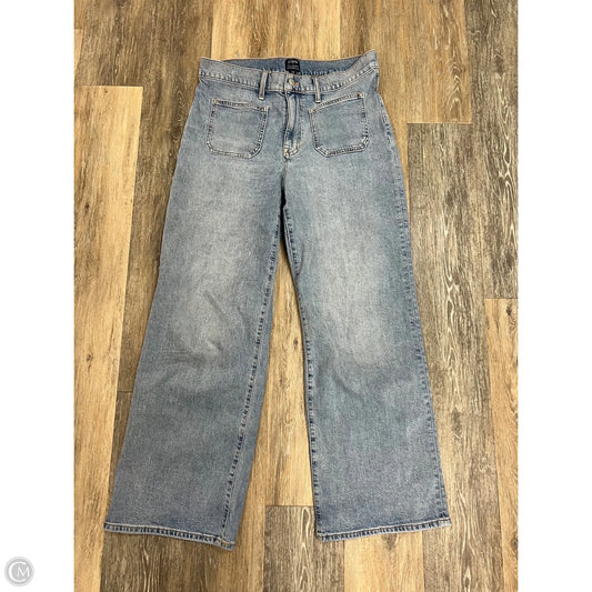 Jeans Wide Leg By J. Crew In Blue Denim, Size: 10