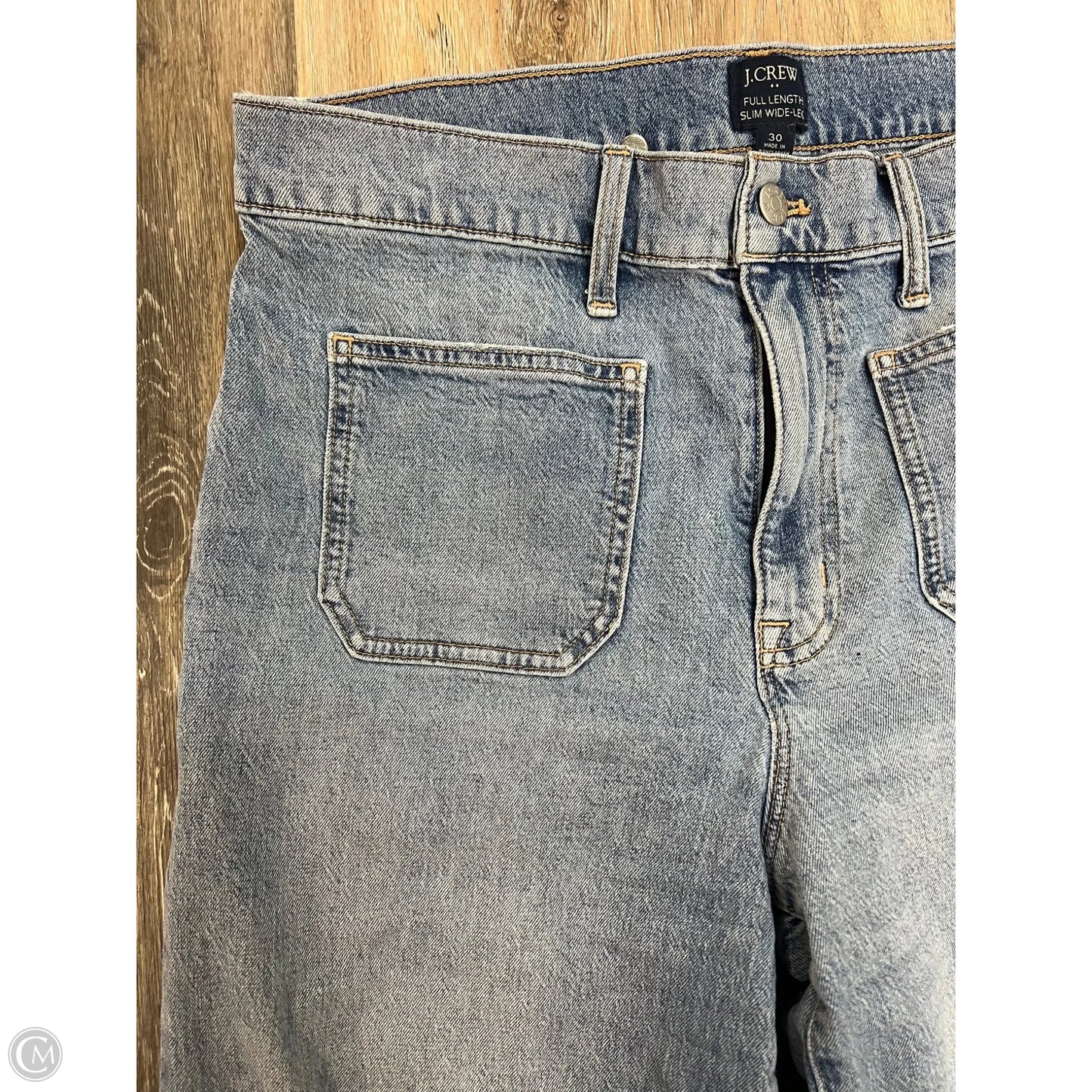 Jeans Wide Leg By J. Crew In Blue Denim, Size: 10