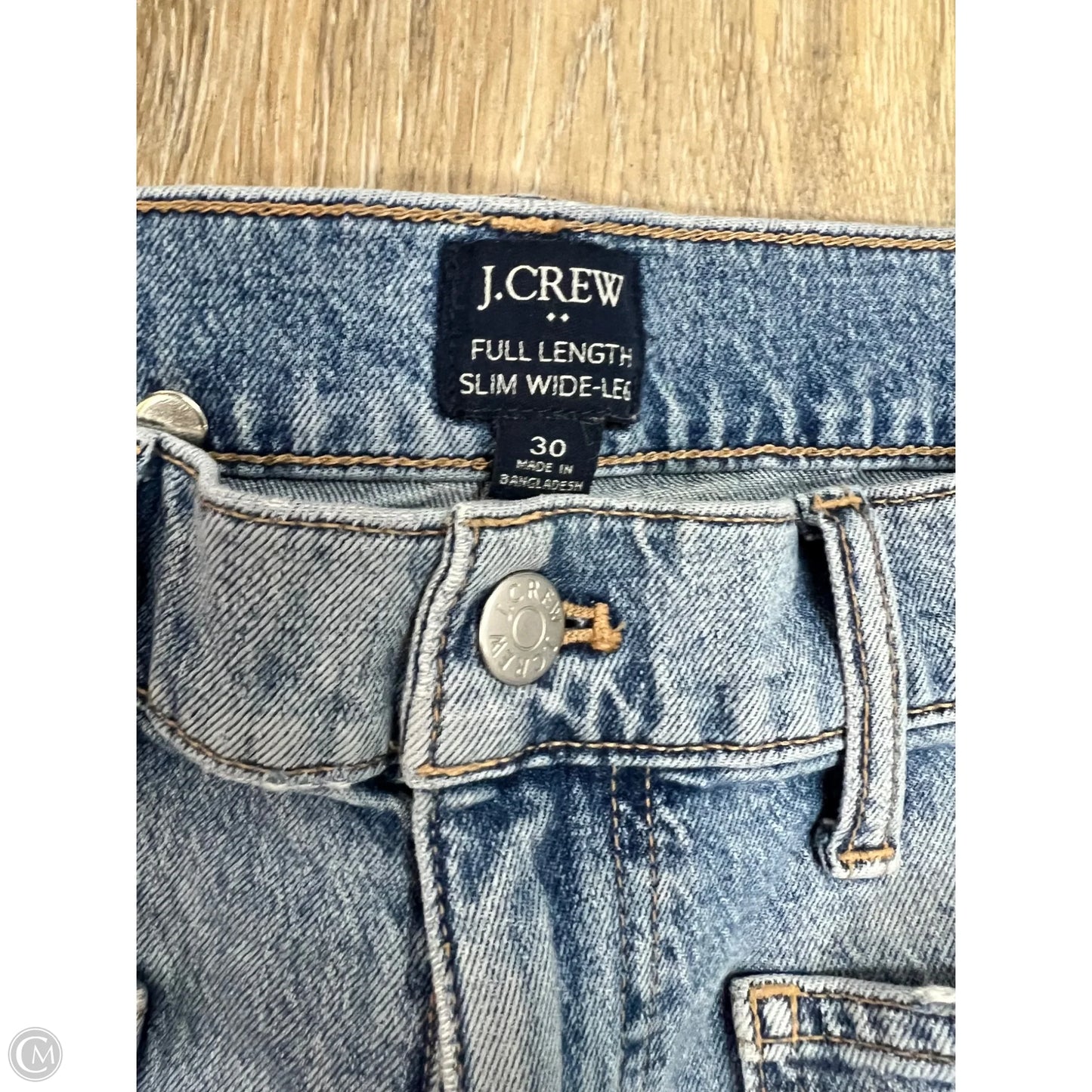 Jeans Wide Leg By J. Crew In Blue Denim, Size: 10
