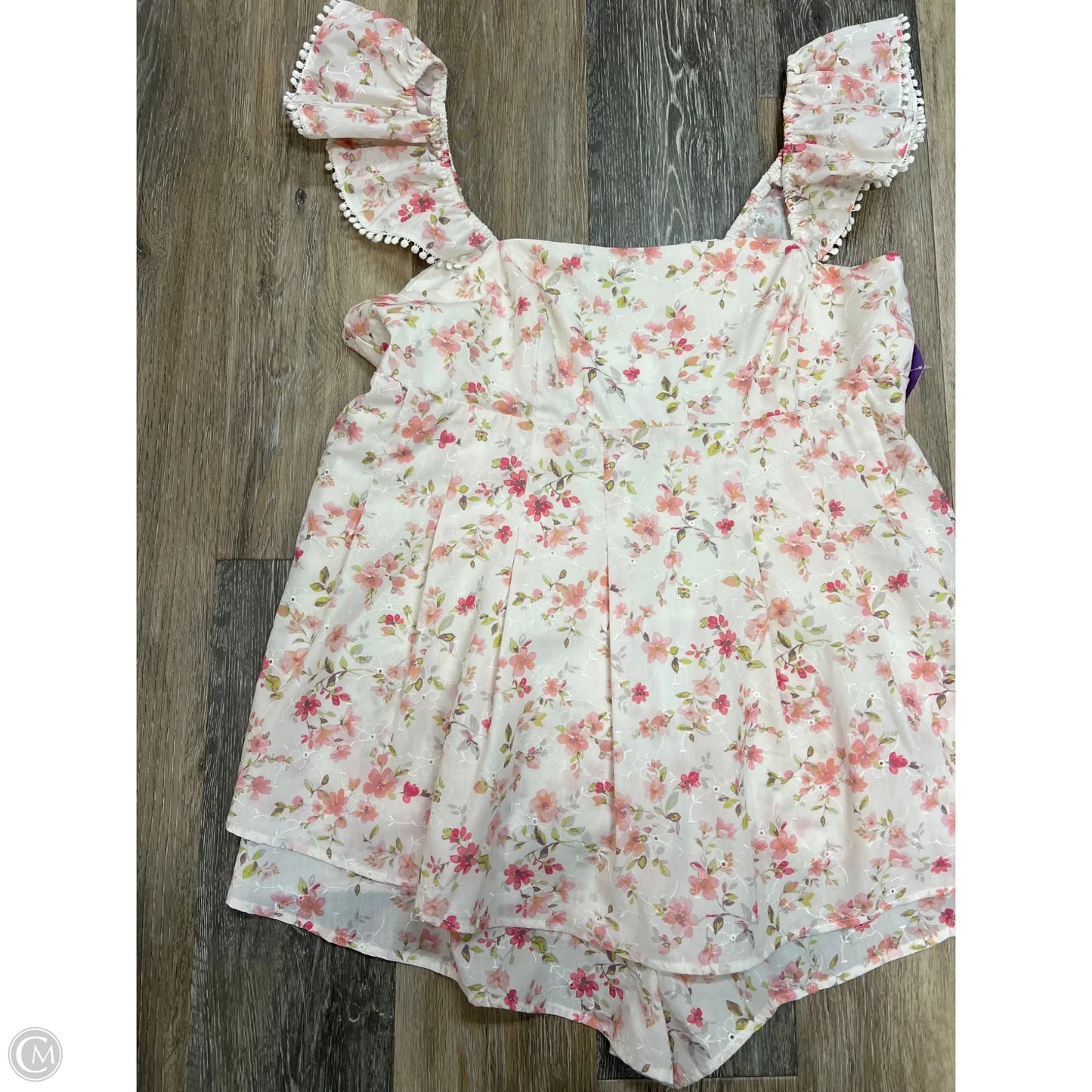 Romper By Arula In Floral Print, Size: 1x