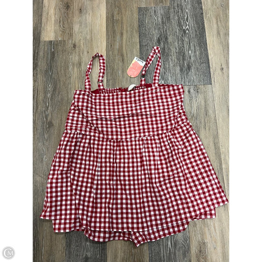 Romper By Arula In Red & White, Size: 1x