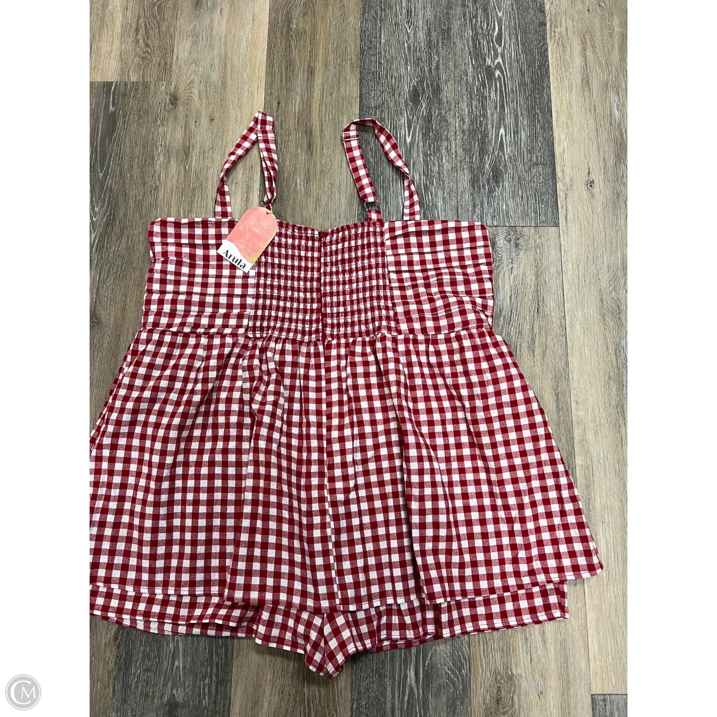 Romper By Arula In Red & White, Size: 1x
