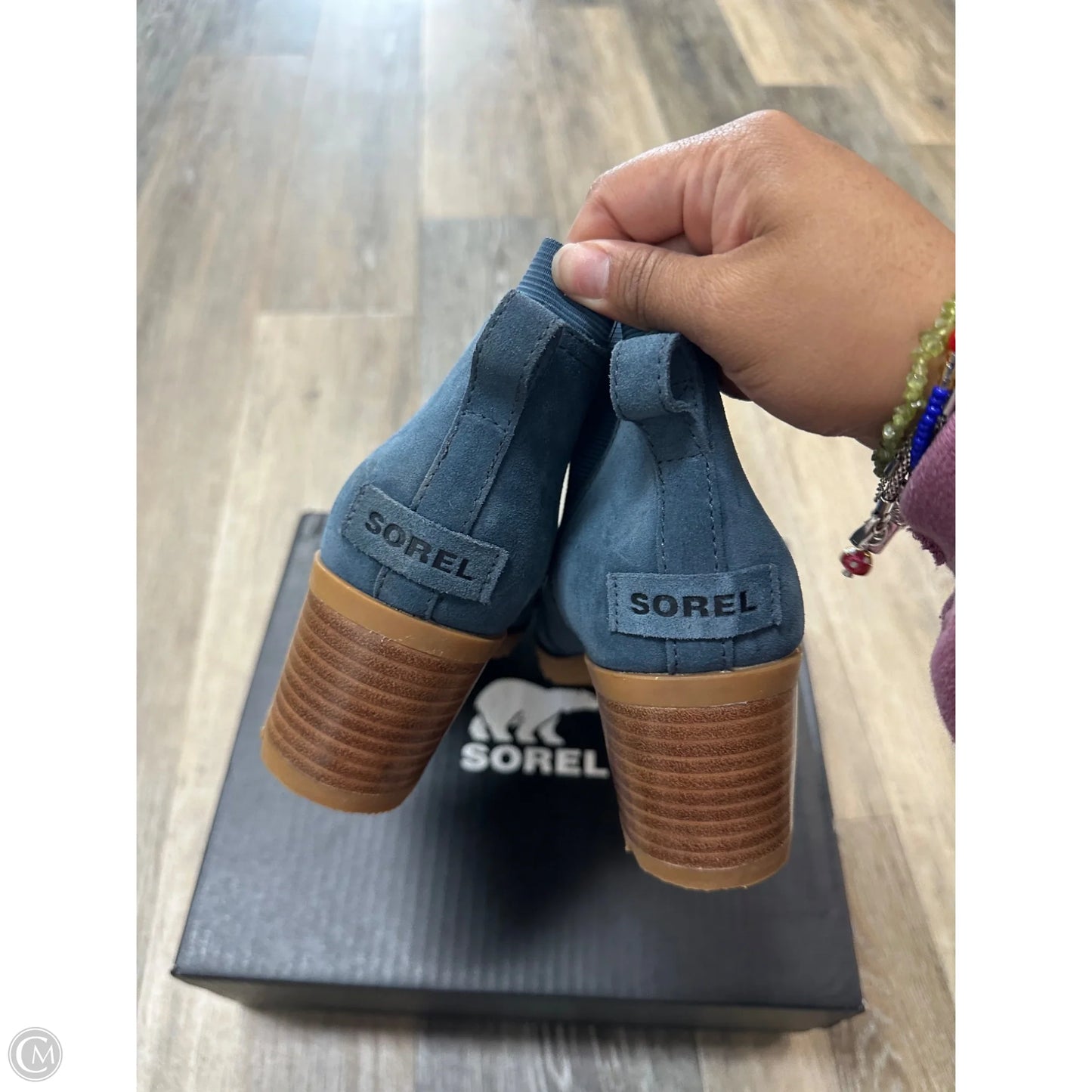 Shoes Heels Block By Sorel In Blue, Size: 9