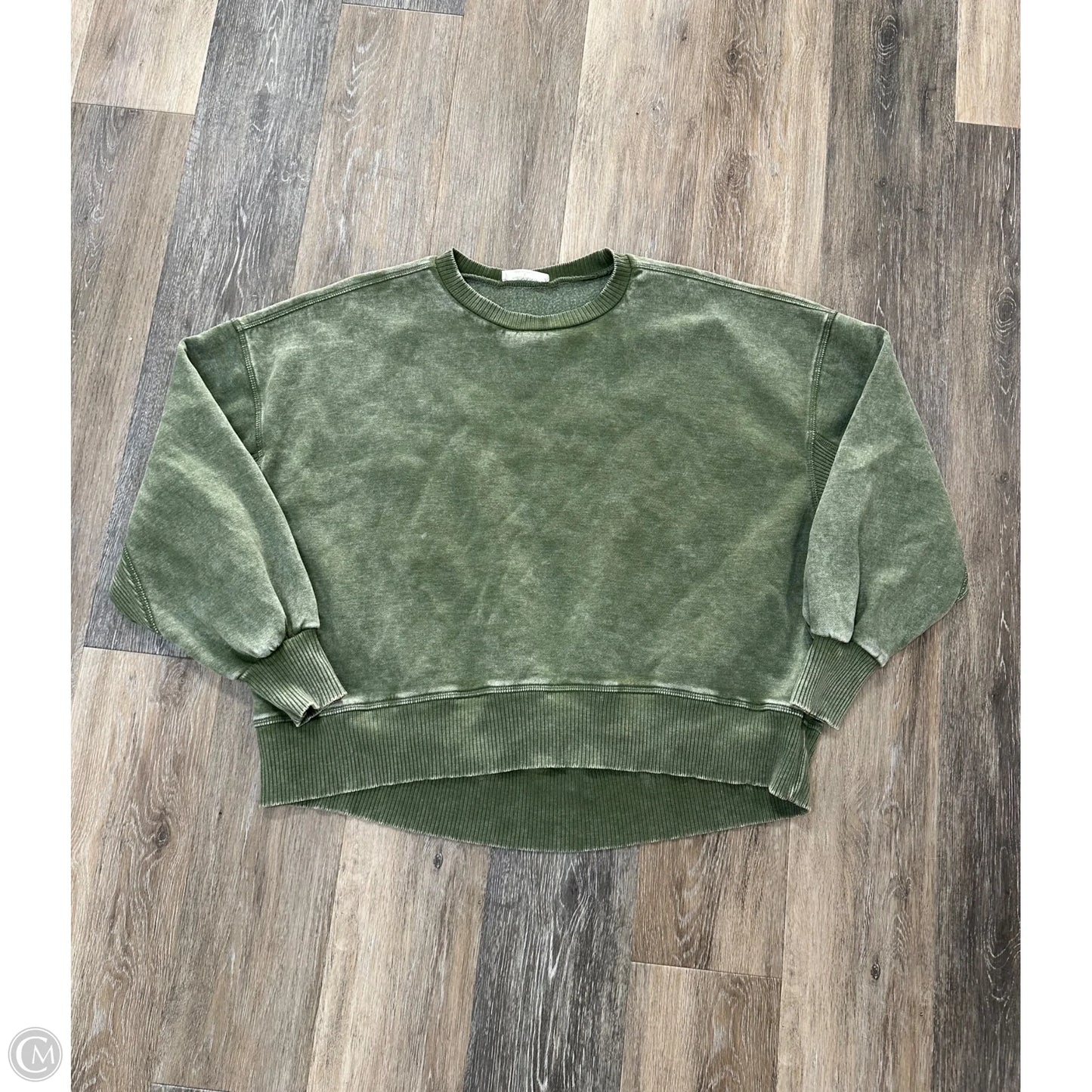Sweatshirt Crewneck By Zenana In Green, Size: L