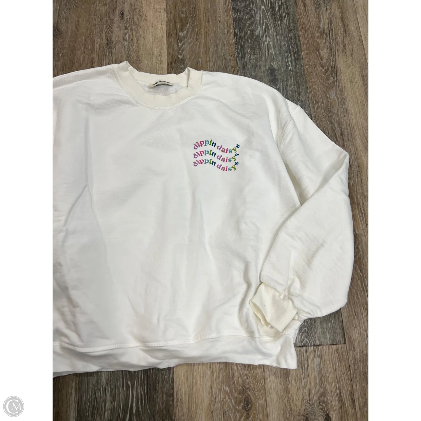 Sweatshirt Crewneck By Dippin Daisys In White, Size: Xl