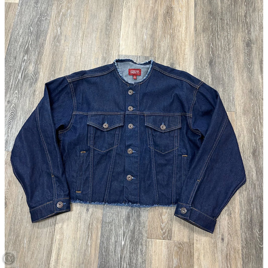 Jacket Denim By Johnny Was In Blue Denim, Size: M