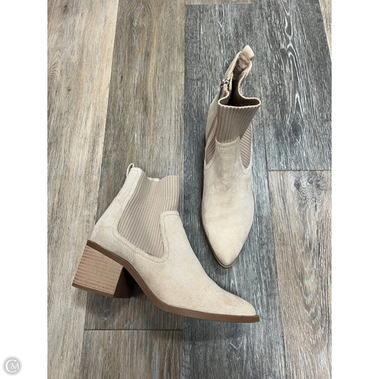 Boots Ankle Heels By Anne Klein In Tan, Size: 9