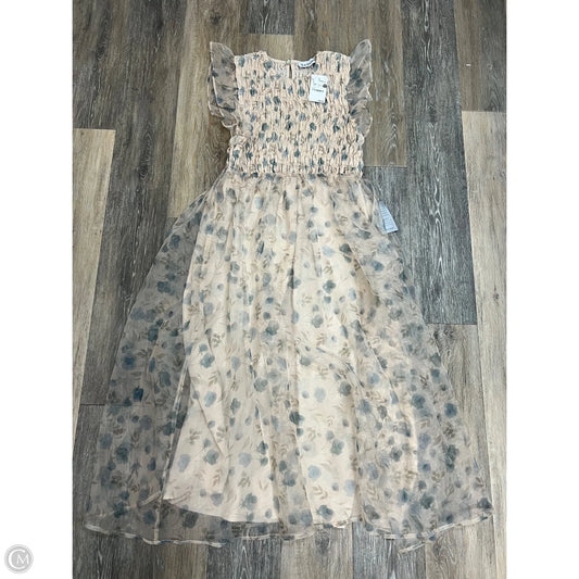 Dress Casual Maxi By En Saison In Blue & Tan, Size: M