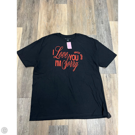 Top Short Sleeve By Gracie Abrams In Black, Size: Xxl