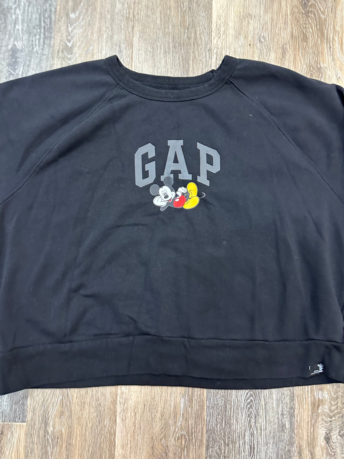 Sweatshirt Crewneck By Gap In Black, Size: Xxl