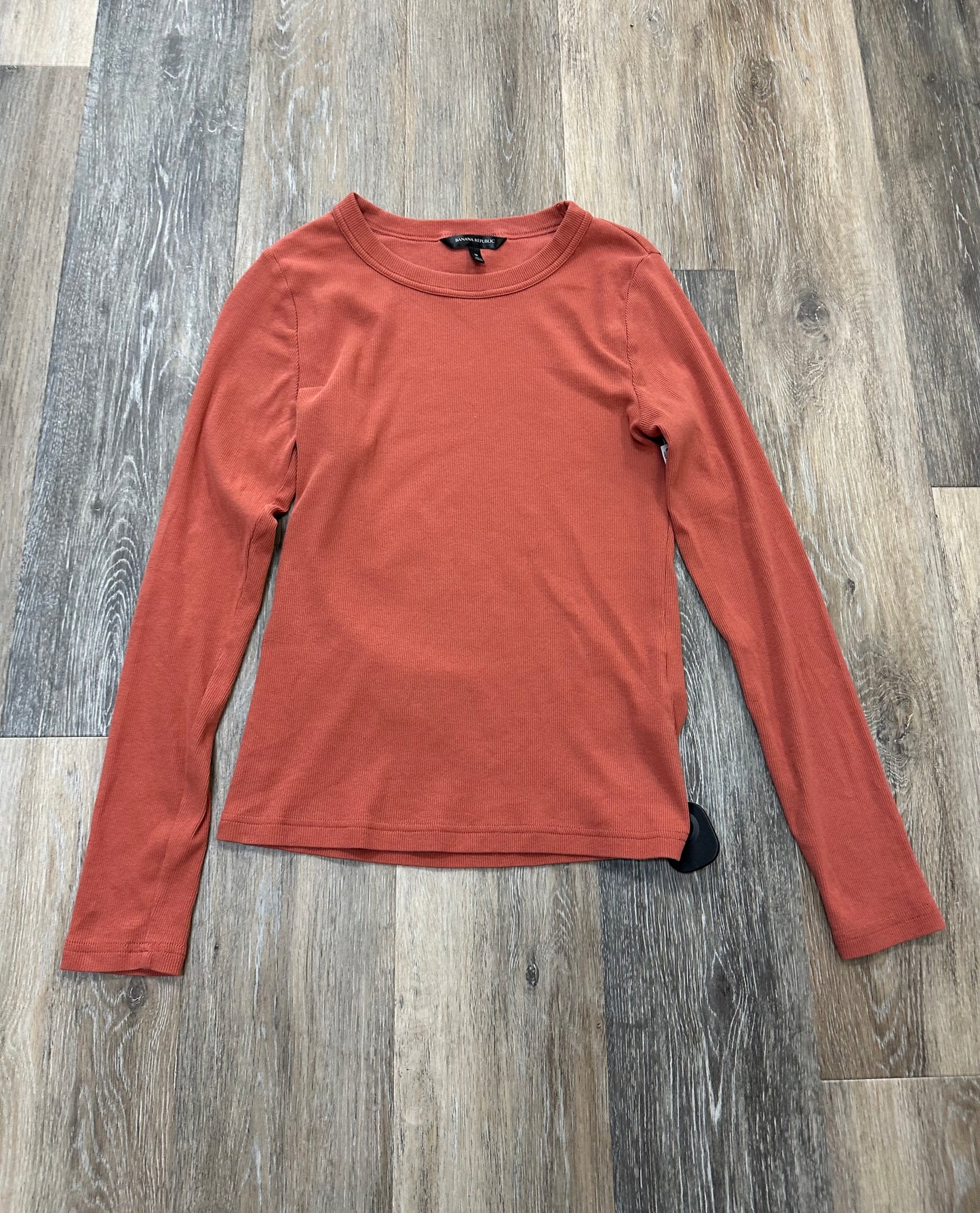 Top Long Sleeve By Banana Republic In Orange, Size: M