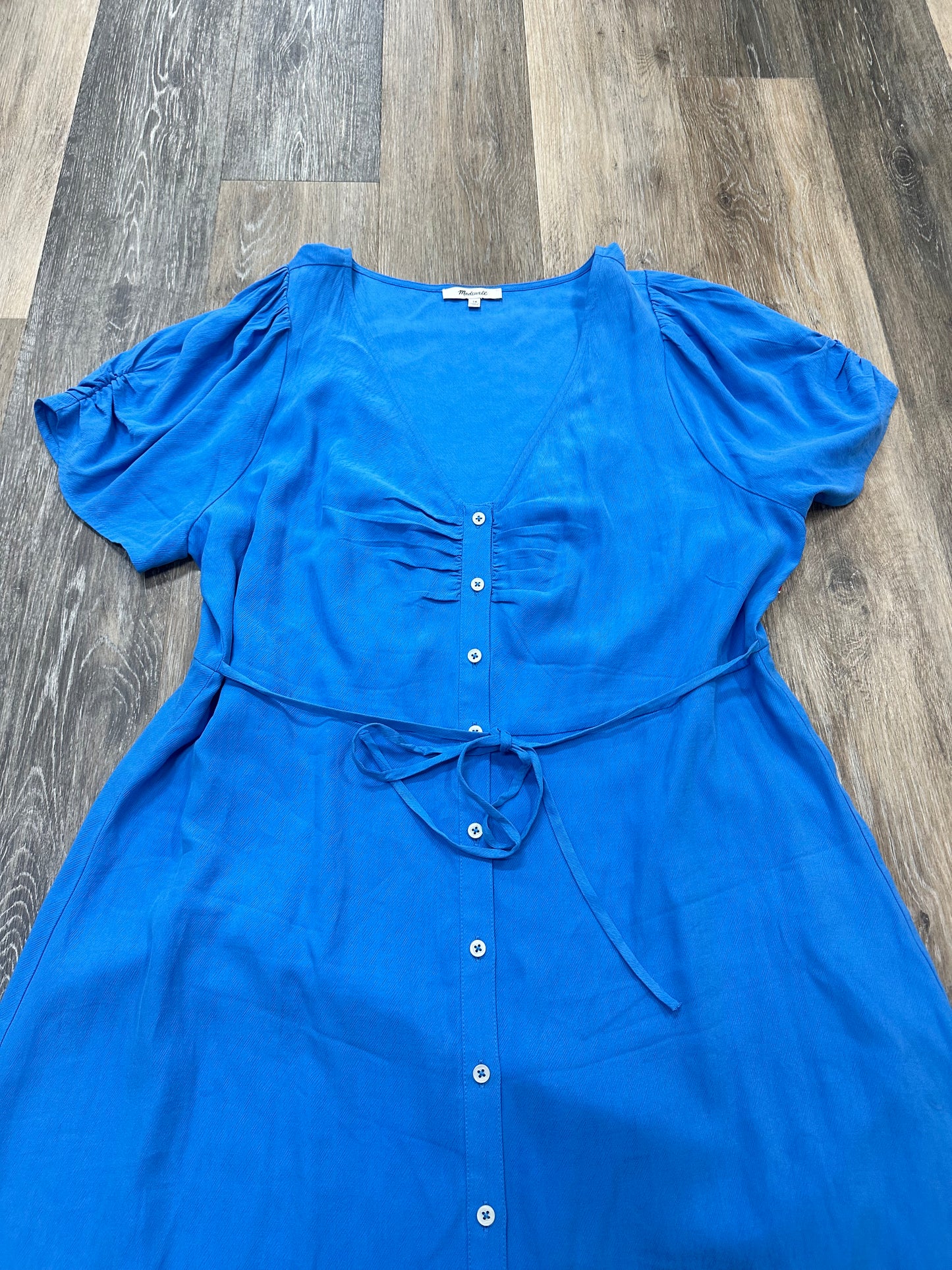 Blue Dress Casual Short Madewell, Size 16