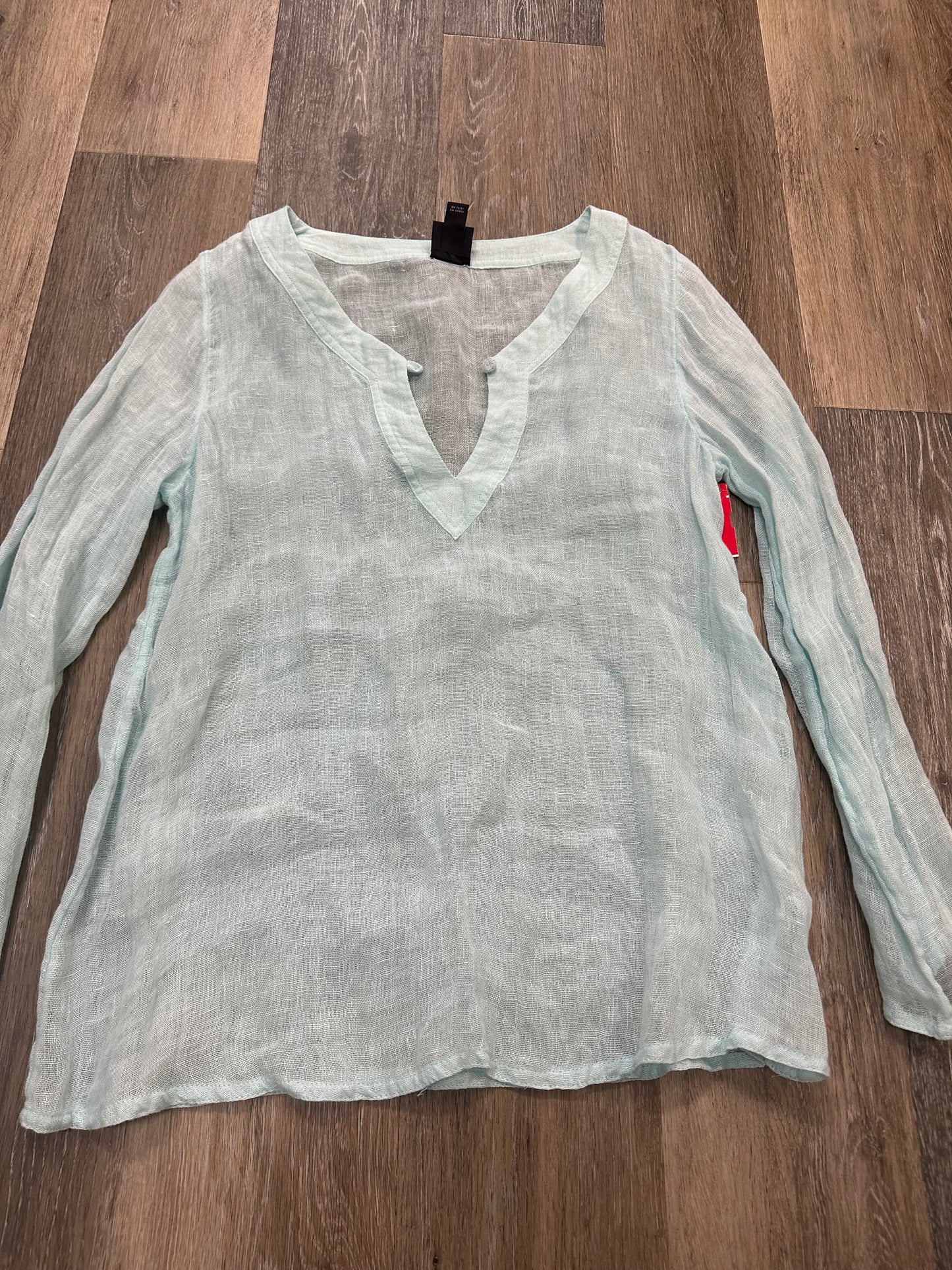 Blue Blouse Long Sleeve Eileen Fisher, Size Xs