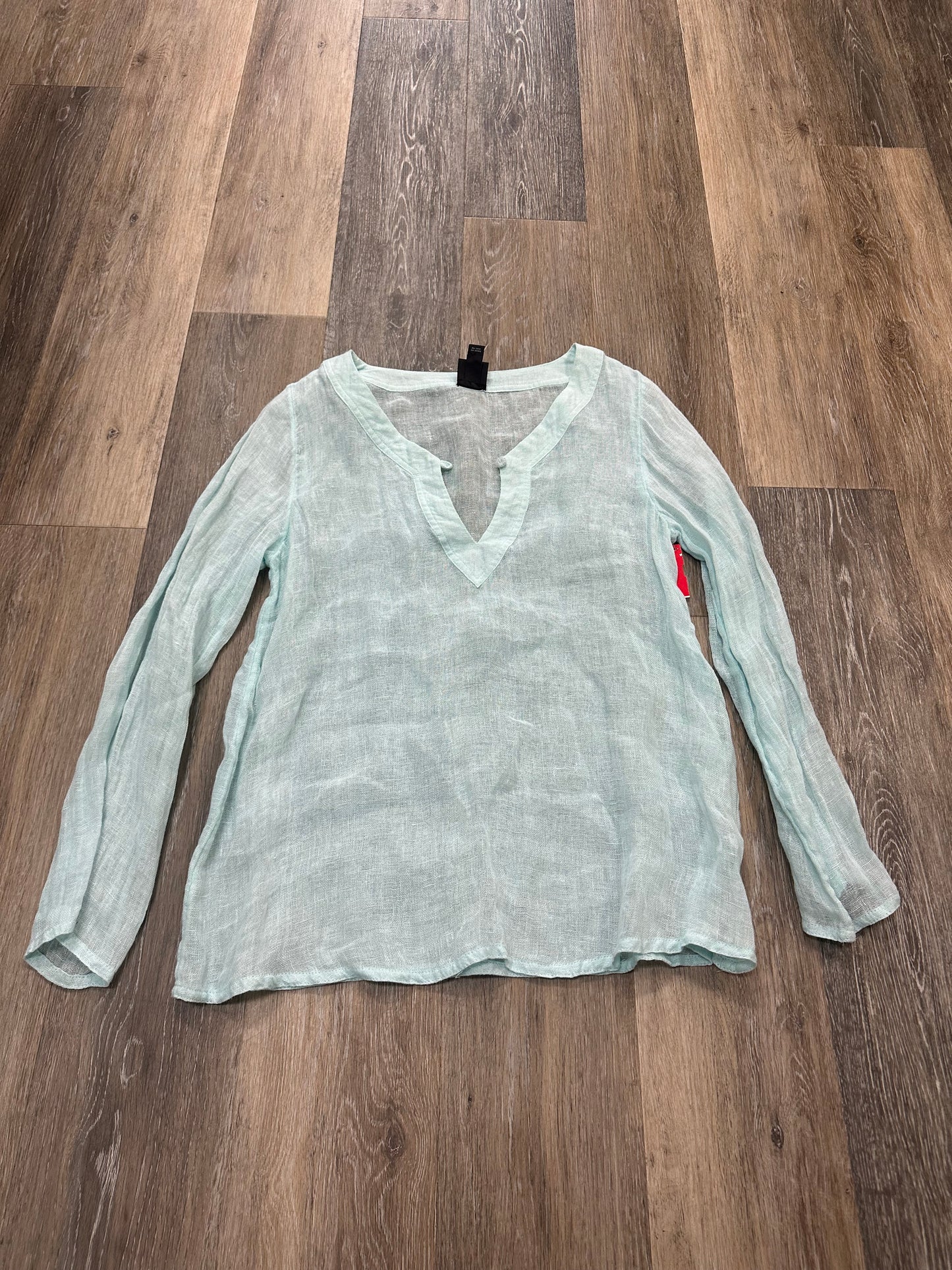 Blue Blouse Long Sleeve Eileen Fisher, Size Xs