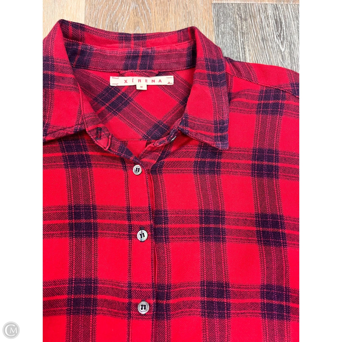 Blouse Long Sleeve By Xirena In Red, Size: M