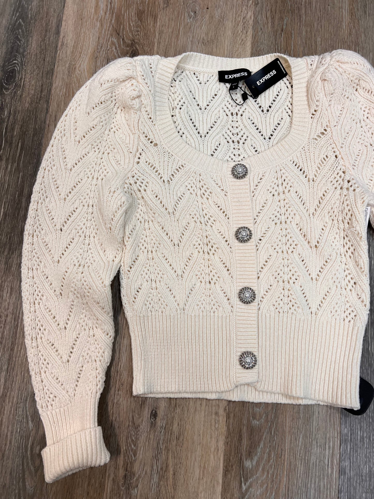 Sweater By Express In Cream, Size: S