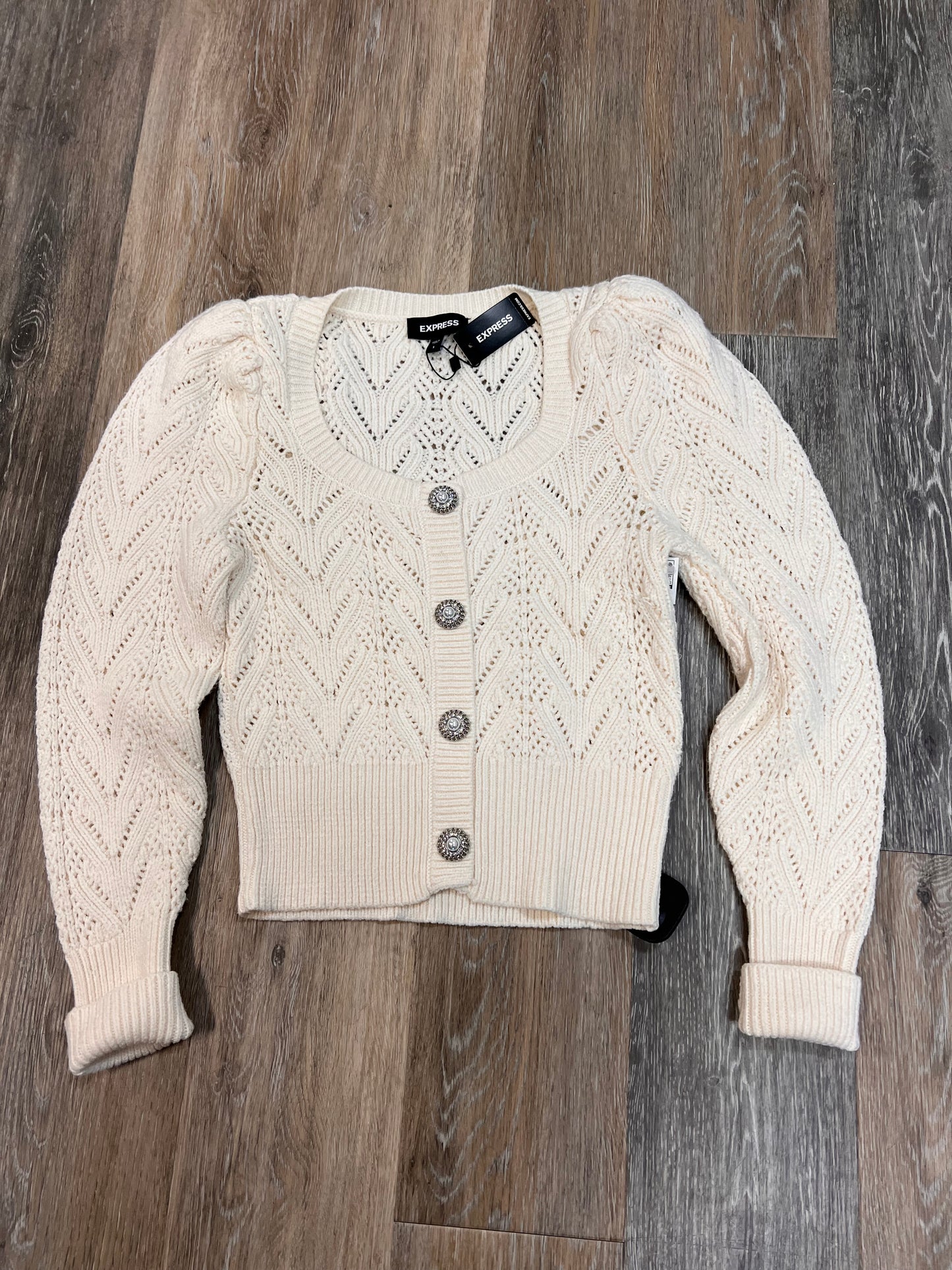 Sweater By Express In Cream, Size: S