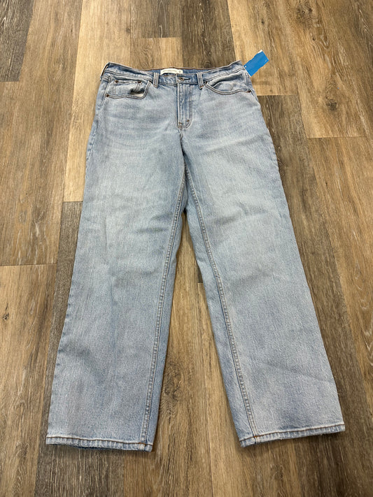 Jeans Straight By Abercrombie And Fitch In Blue Denim, Size: 6