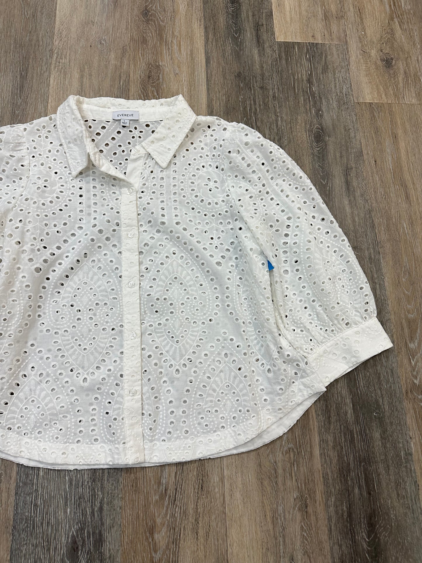 White Blouse Long Sleeve Evereve, Size L