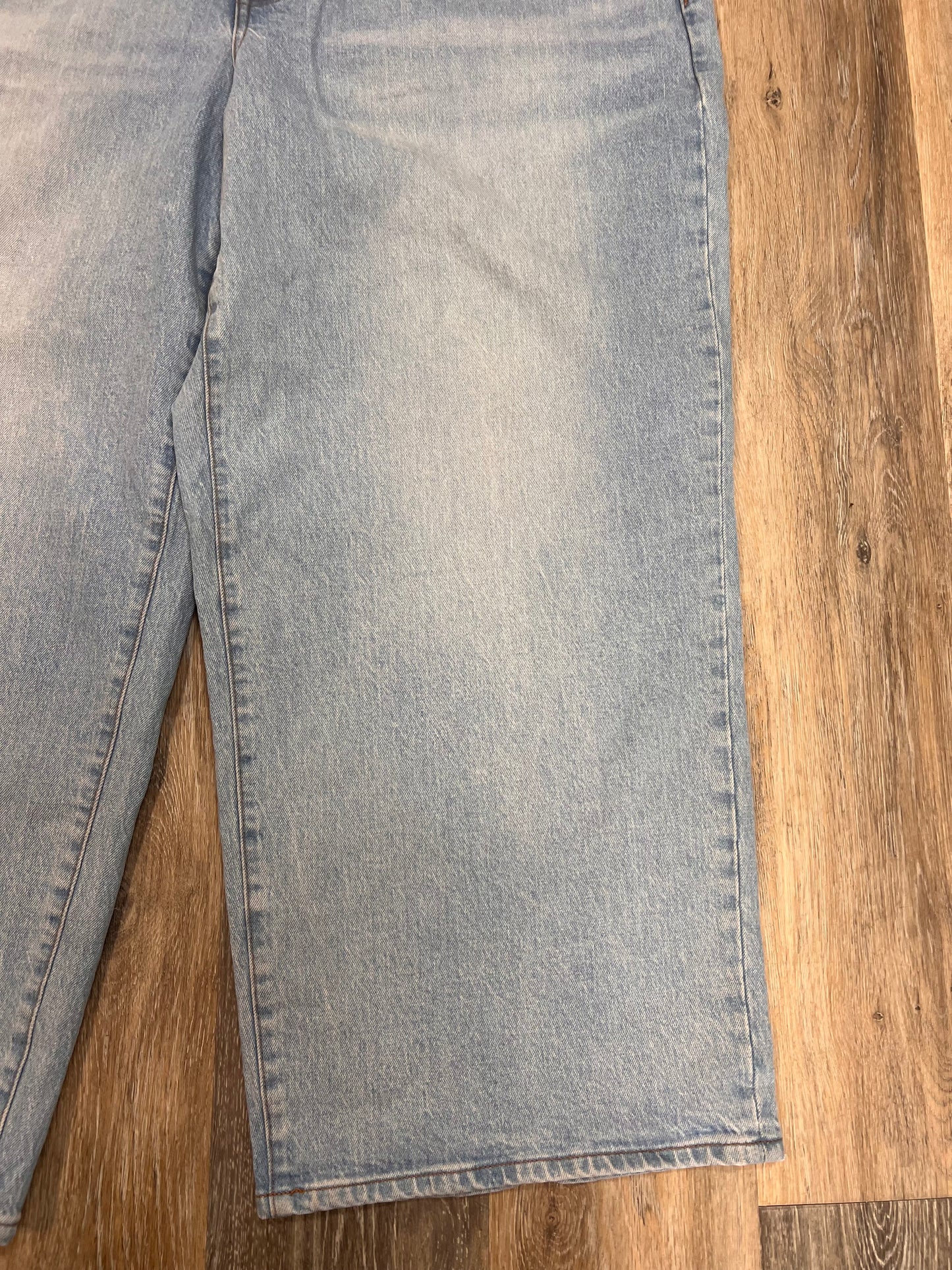 Jeans Straight Crop By Madewell In Blue Denim, Size: 20