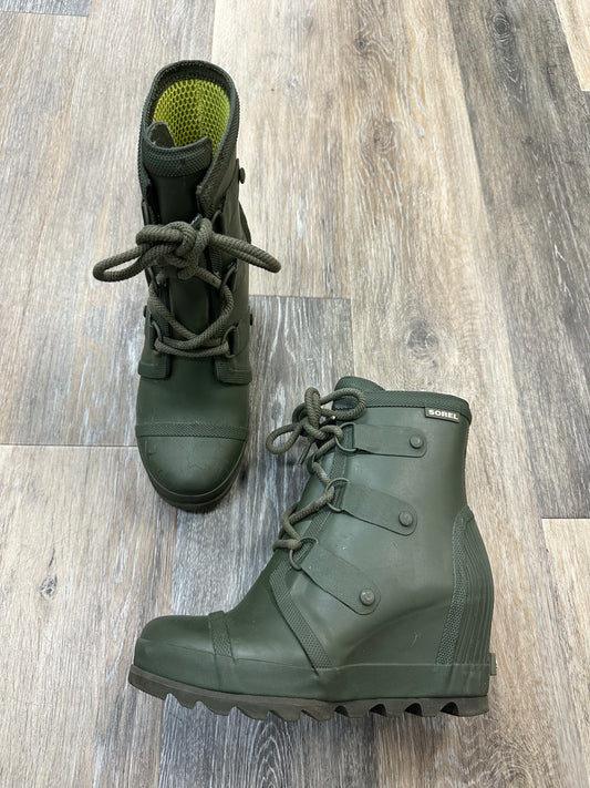 Boots Rain By Sorel In Green, Size: 7