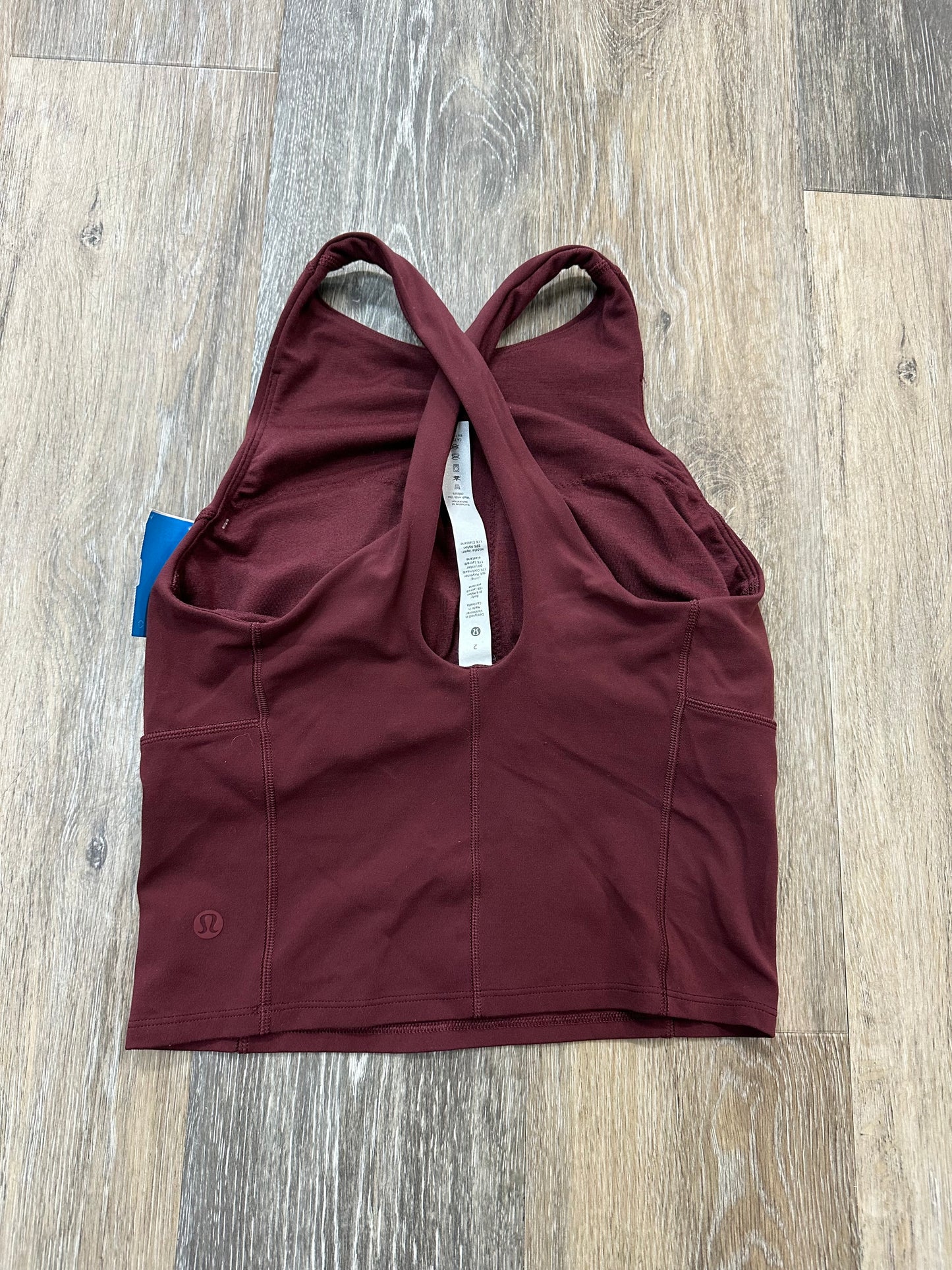 Athletic Tank Top By Lululemon In Red, Size: 2