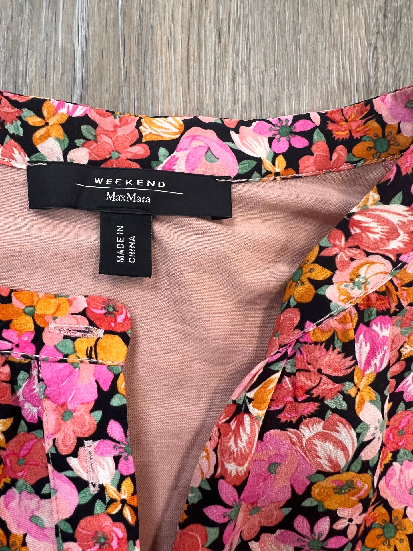 Blouse Designer By Max Mara In Floral Print, Size: L