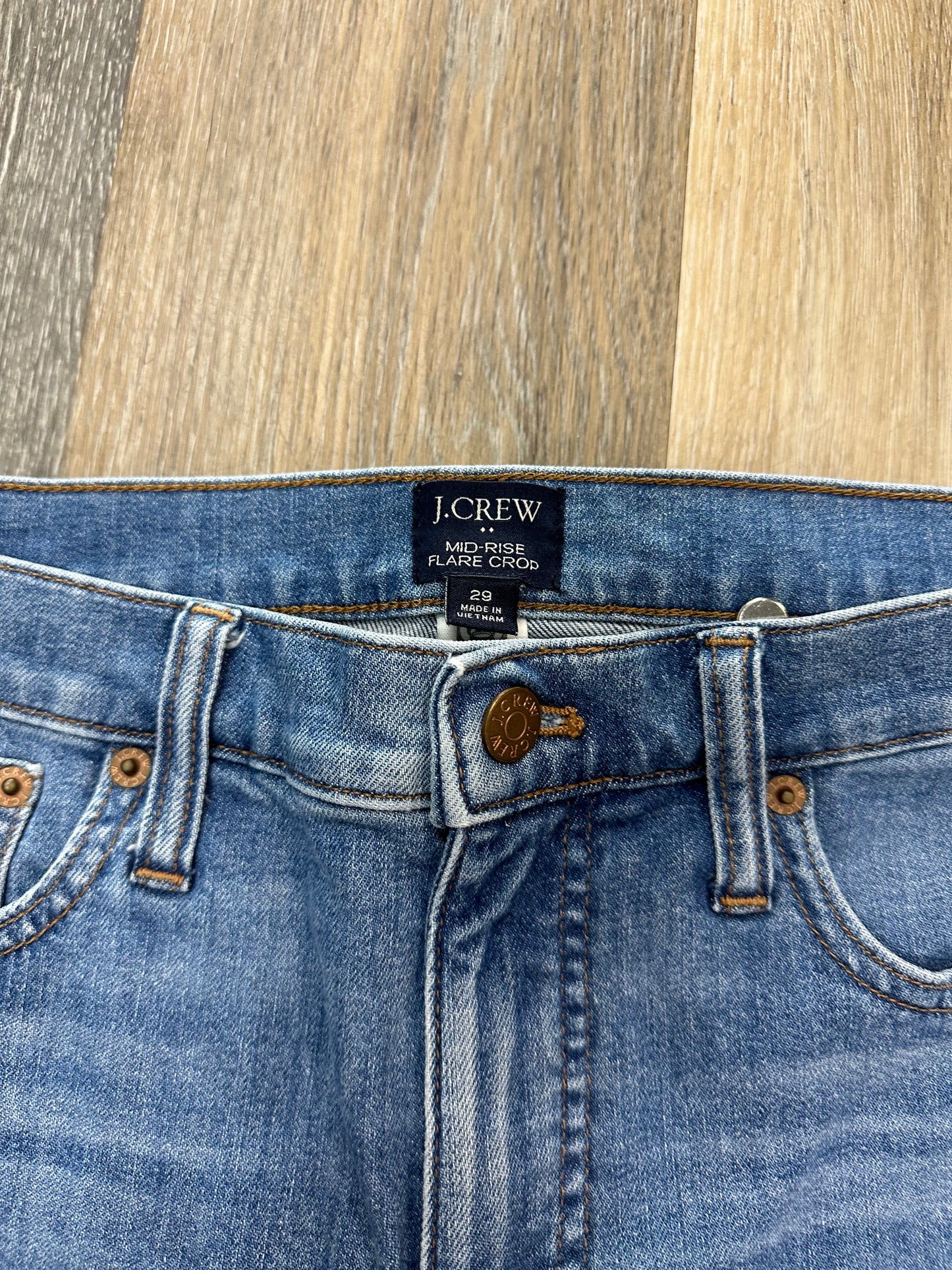 Jeans Flared By J. Crew In Blue Denim, Size: 8