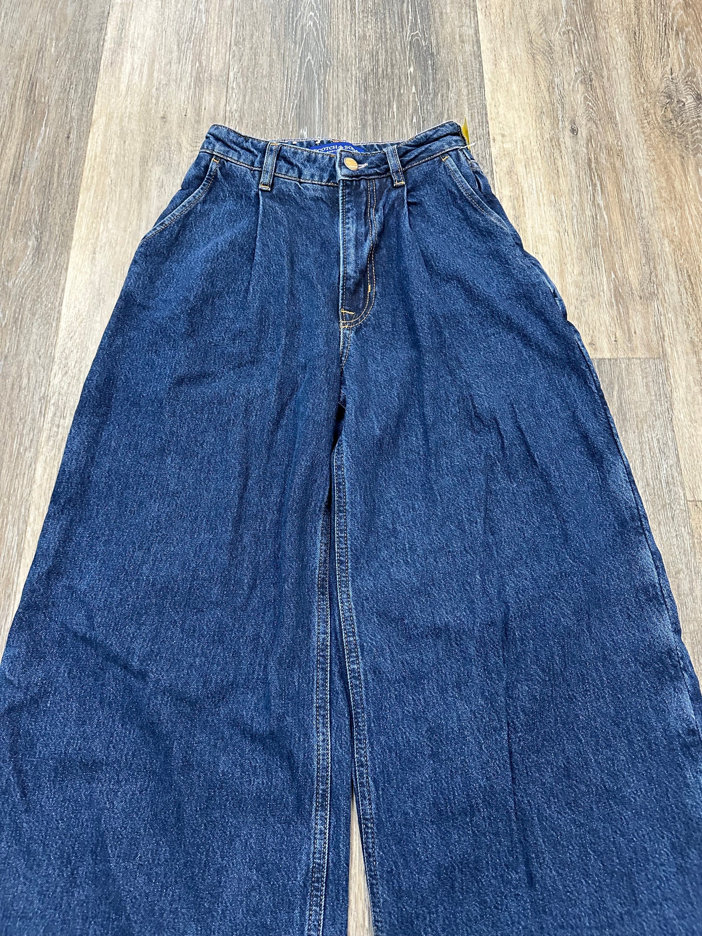 Jeans Wide Leg By Scotch & Soda In Blue Denim, Size: 0