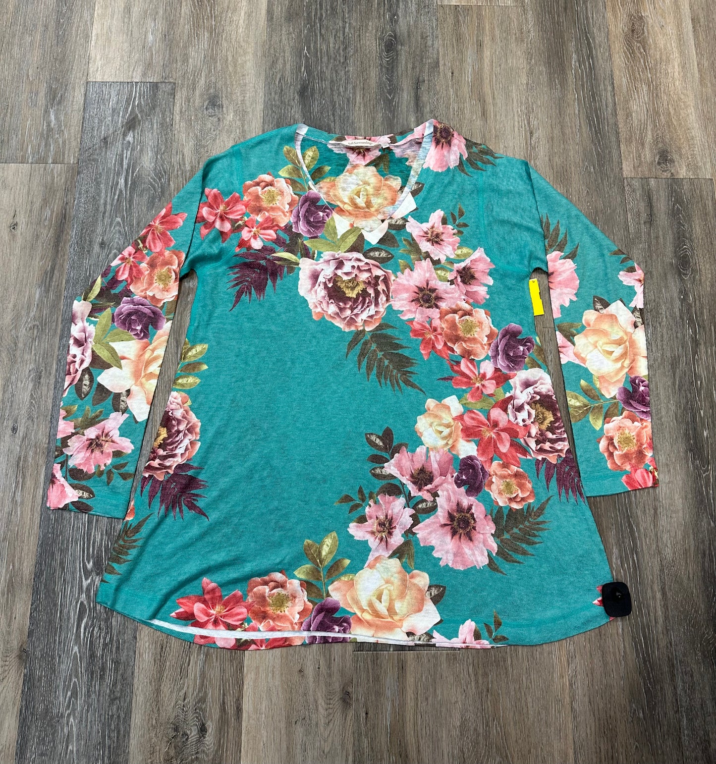 Top Long Sleeve By Soft Surroundings In Floral Print, Size: Xl