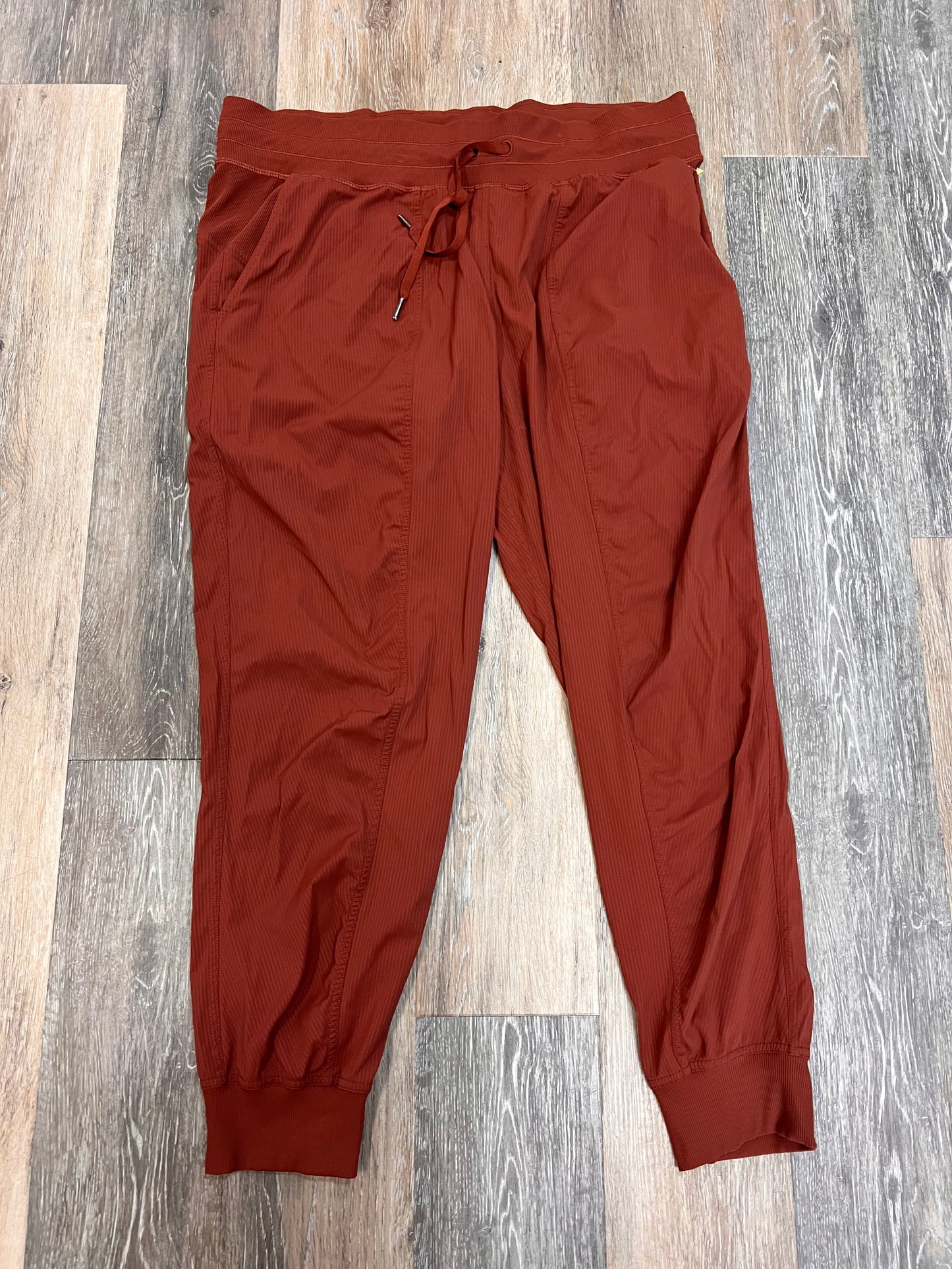 Athletic Pants By Lululemon In Rust, Size: 16